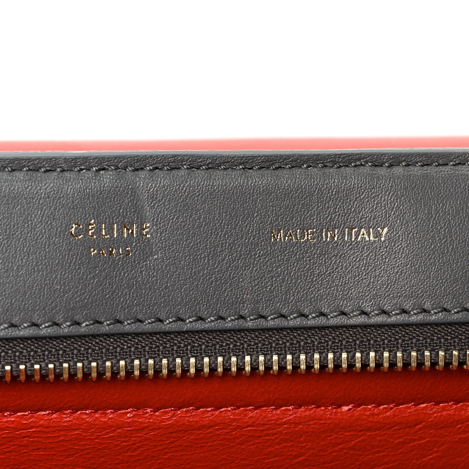 Celine Smooth Calfskin Suede Medium Tri-Color Trapeze Orange 6 of 8