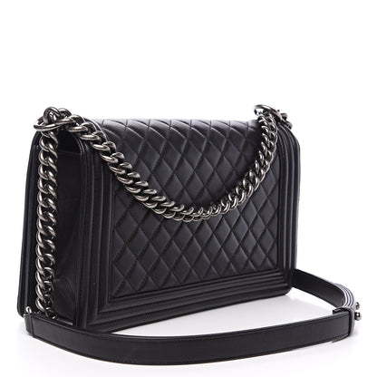 Chanel Lambskin Quilted New Medium Boy Flap Black 2 of 10