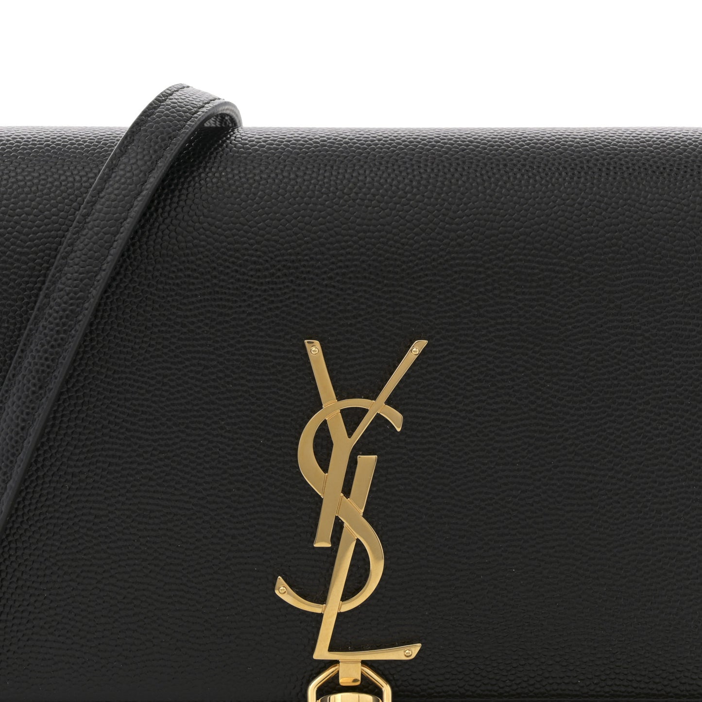 Grain De Poudre Classic Monogram Kate Tassel Chain Wallet Black
