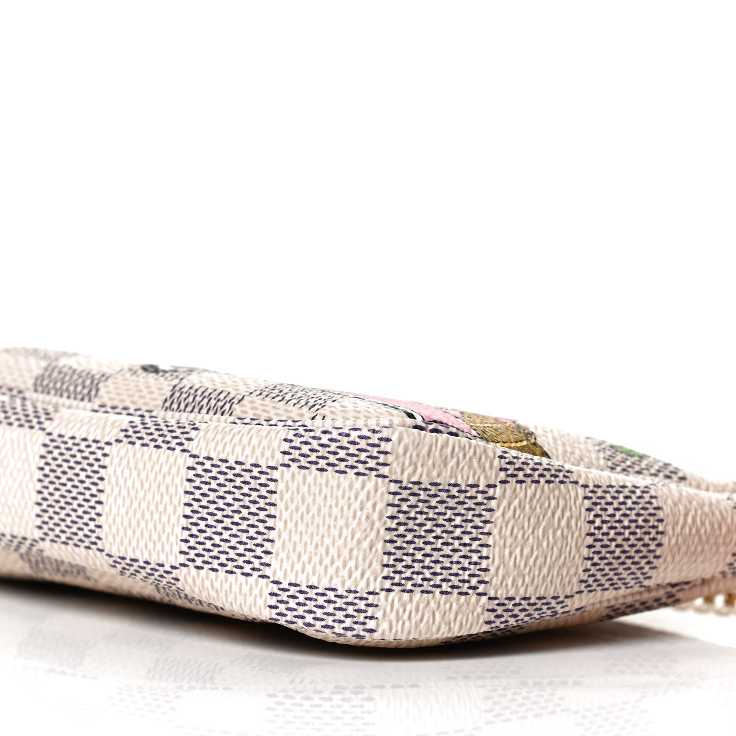 Louis Vuitton Damier Azur 2021 Christmas Animation Hollywood Mini Pochette Accessories Fuchsia 9 of 12