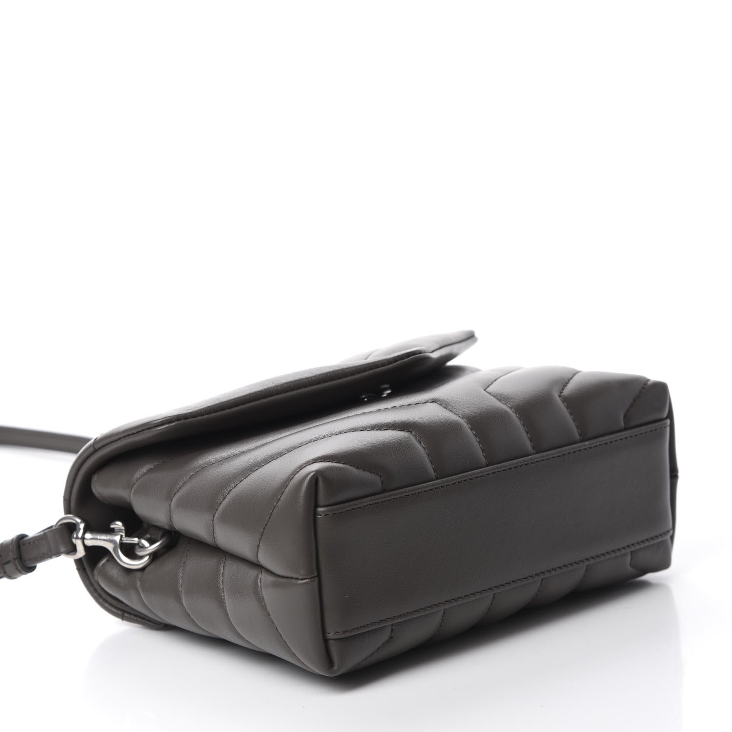 Saint Laurent Calfskin Y Quilted Monogram Toy Loulou Crossbody Bag Earth 4 of 12