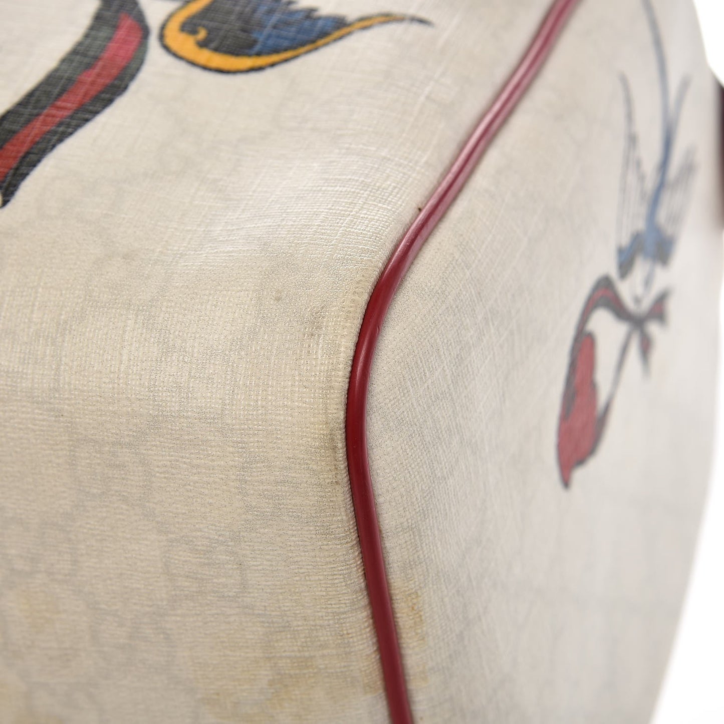 Coated Canvas Monogram Medium Tattoo Birds Joy Boston Off White Red