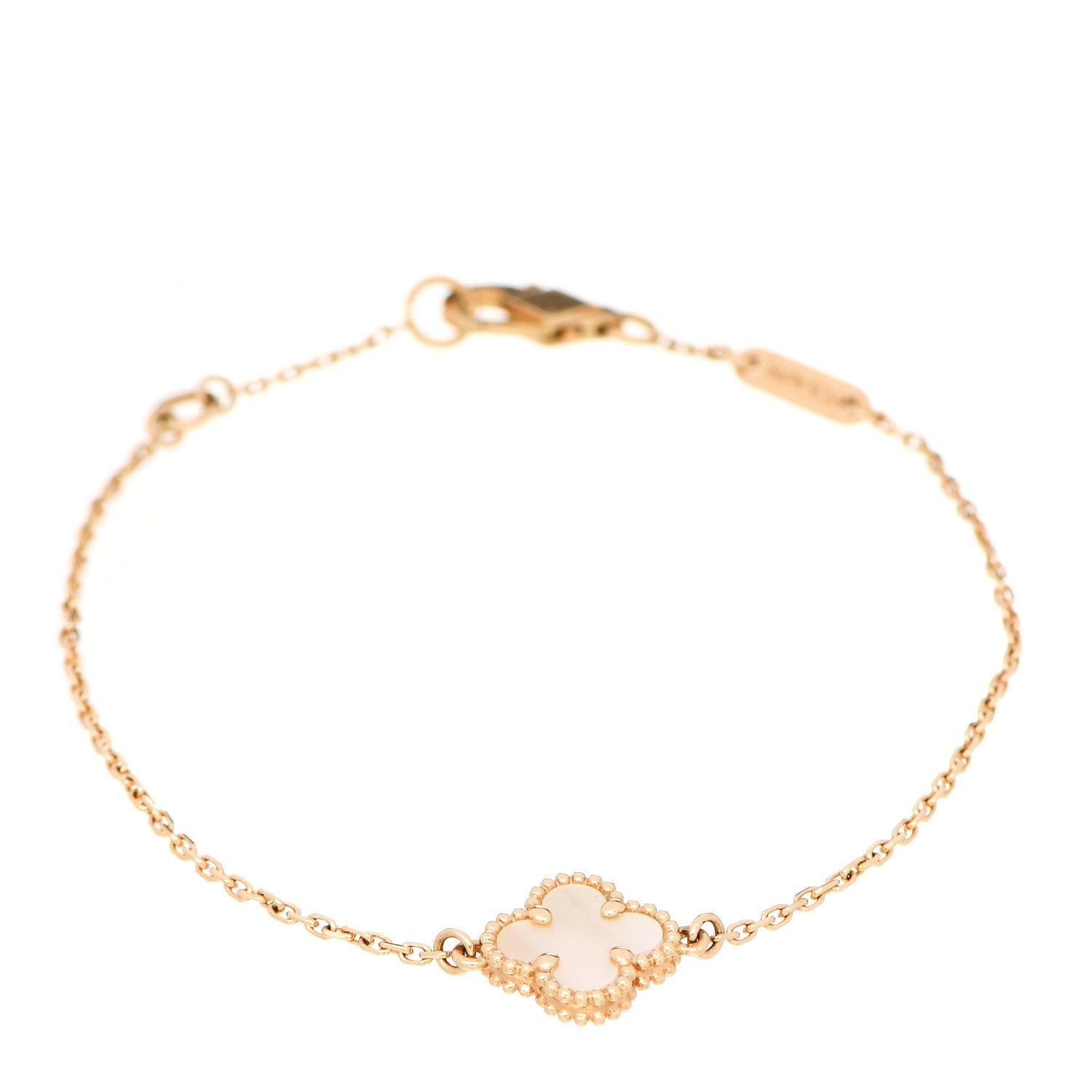 Van Cleef & Arpels 18K Yellow Gold Mother of Pearl Sweet Alhambra Bracelet 1 of 5