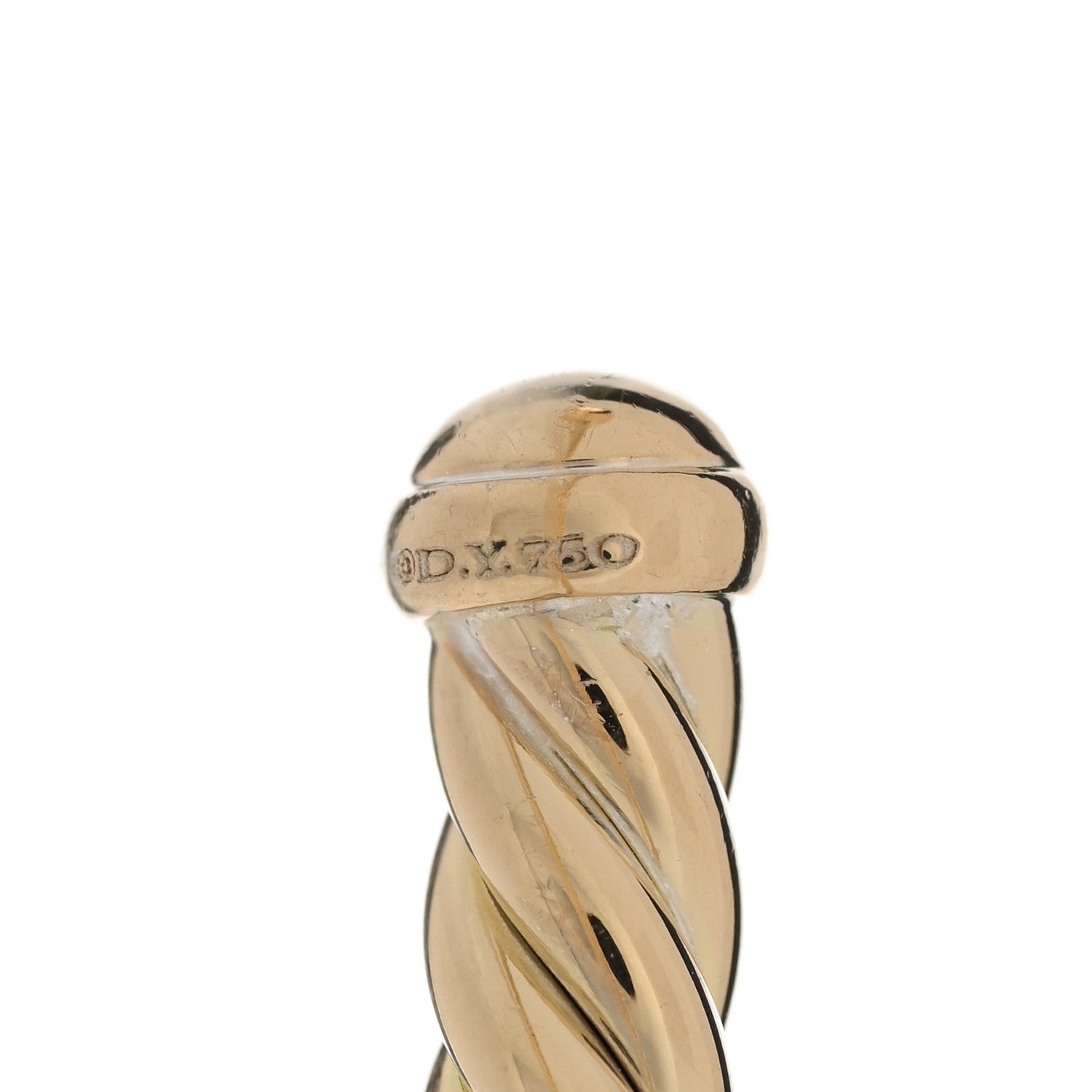 David Yurman 18K Yellow Gold 4mm Cablespira Flex Bracelet 3 of 3