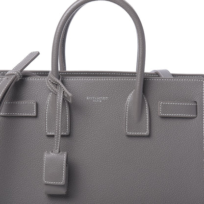 Saint Laurent Grained Calfskin Topstich Baby Sac De Jour Fog 7 of 9