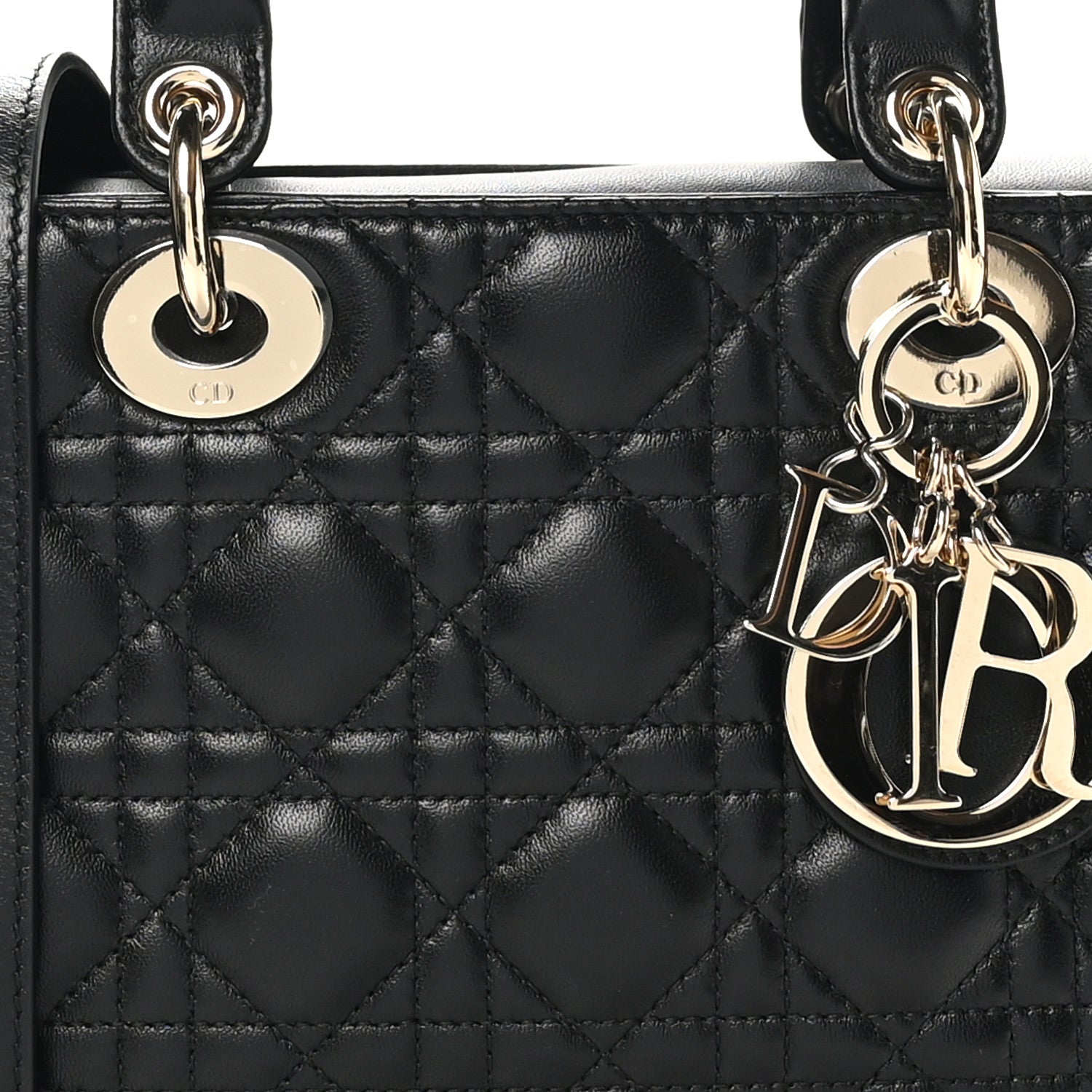 Christian Dior Lambskin Cannage Small My ABCDior Lady Dior Black 8 of 10