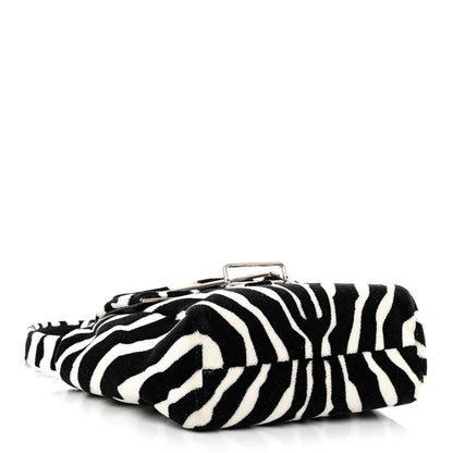 Bottega Veneta Tufted Zebra Clip Bag Black White 4 of 11