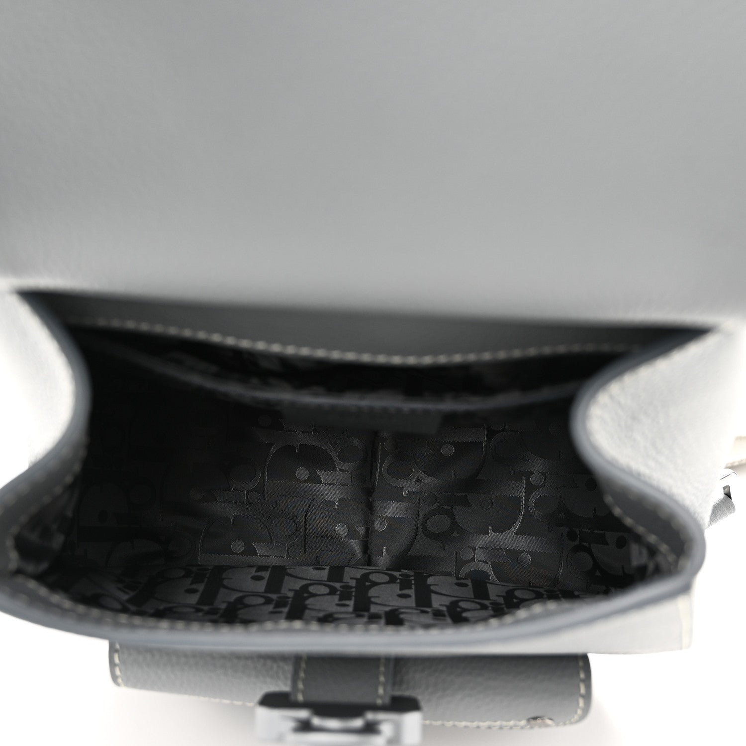 Christian Dior Grained Calfskin Mini Gallop Sling Bag Grey 5 of 9