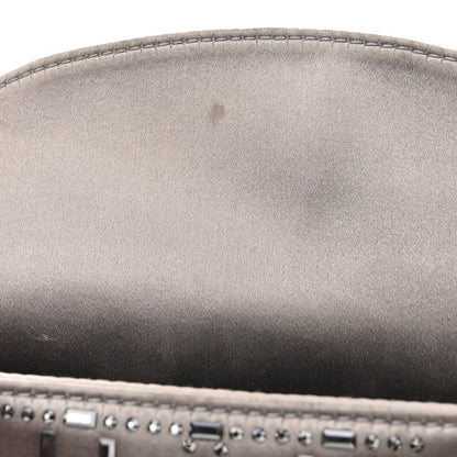 Christian Dior Satin Crystal Cannage Mini Lady Dior Gray 7 of 11