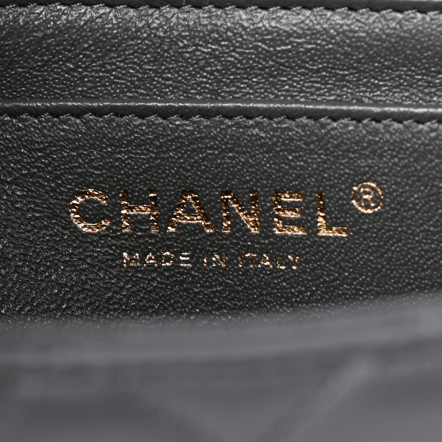 Lambskin Quilted Mini Rectangular Flap Grey