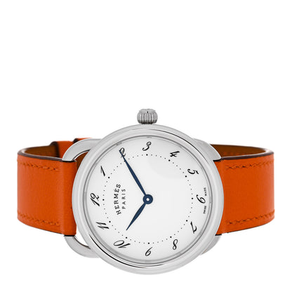 Hermes Stainless Steel Swift 36mm Arceau Quartz Watch Orange 2 of 5