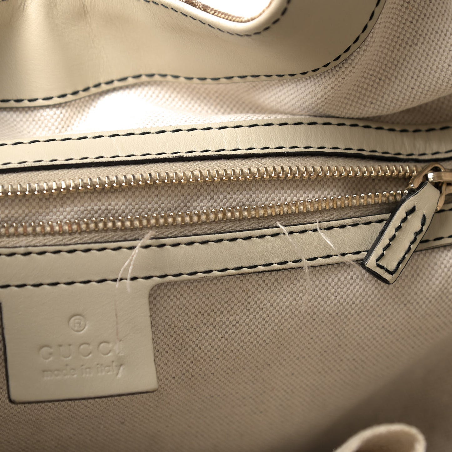 Monogram Margaux Calfskin Medium Emily Hobo Beige Ebony Mystic White
