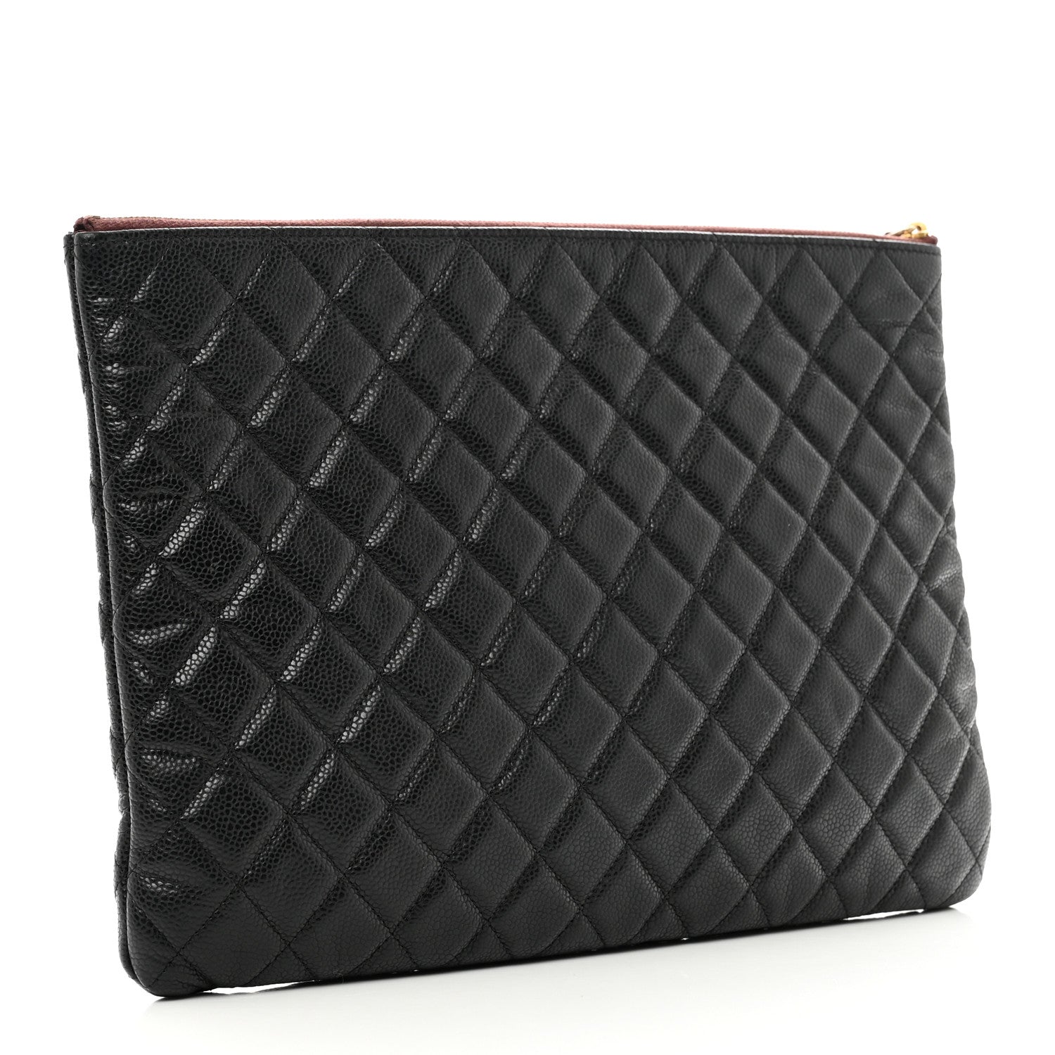 Chanel Caviar Quilted Large Cosmetic Case Black 3 of 8