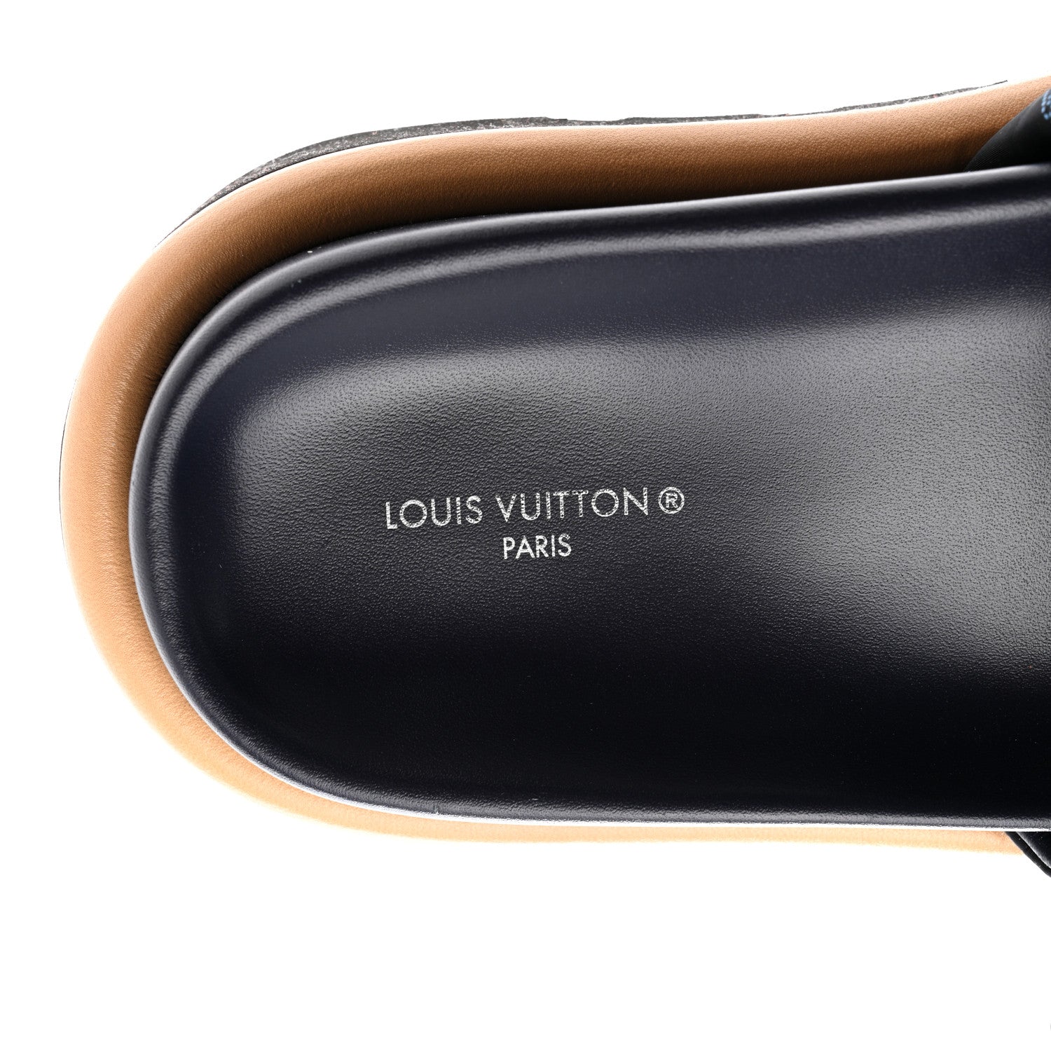 Louis Vuitton LOUIS VUITTON Nylon Monogram Womens Pool Pillow Comfort Mules 38 Navy Blue 7 of 8
