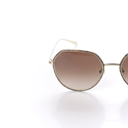 Chanel Round Sunglasses 4251-J Gold Brown 7 of 7