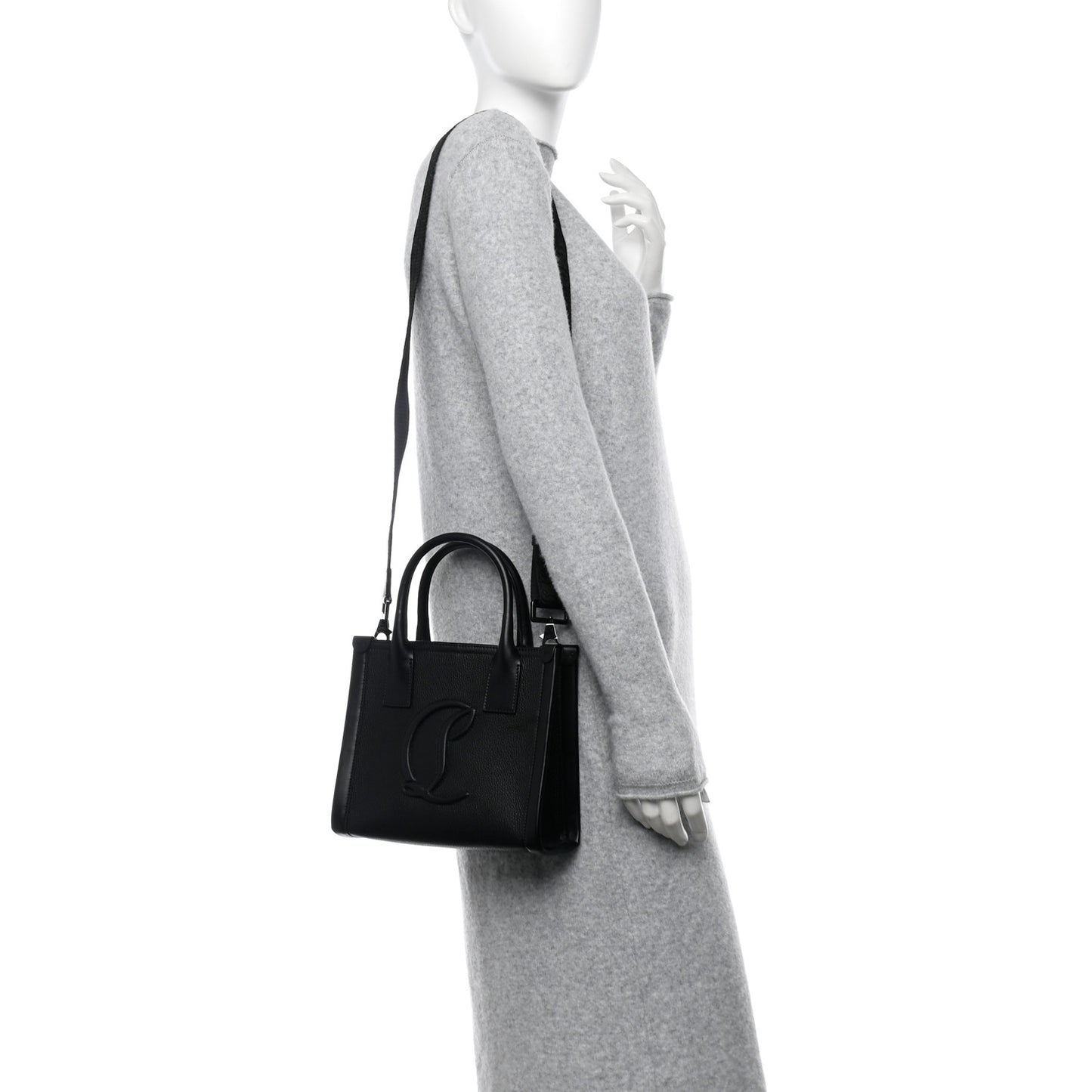 Grained Calfskin Mini By My Side Tote Black