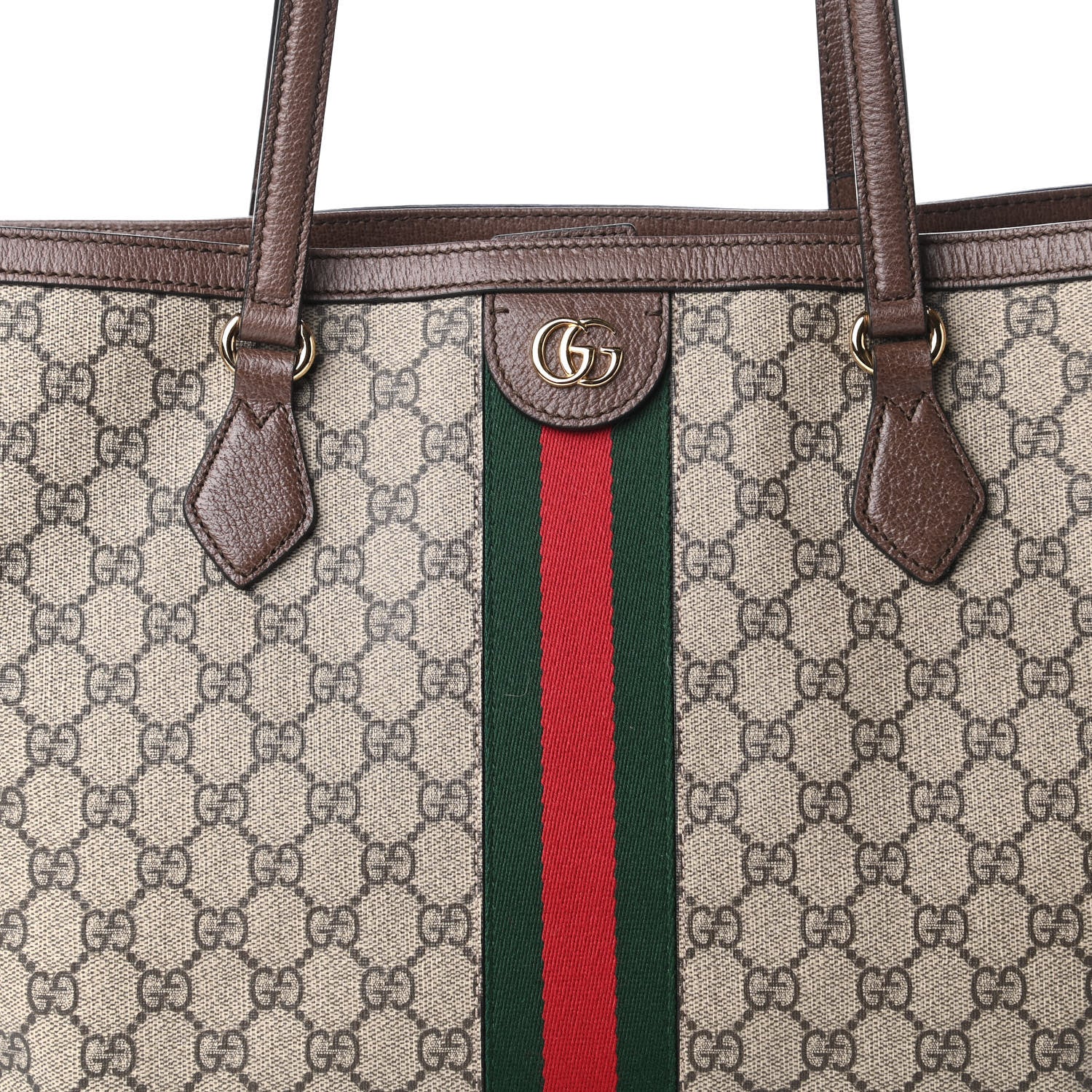 Gucci GG Supreme Monogram Medium Ophidia Shopping Tote Brown 10 of 10