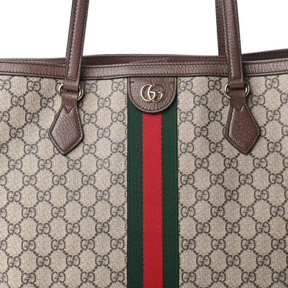 Gucci GG Supreme Monogram Medium Ophidia Shopping Tote Brown 10 of 10