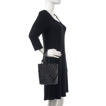 Chanel Calfskin Quilted Small Cambon Tote Black 2 of 10