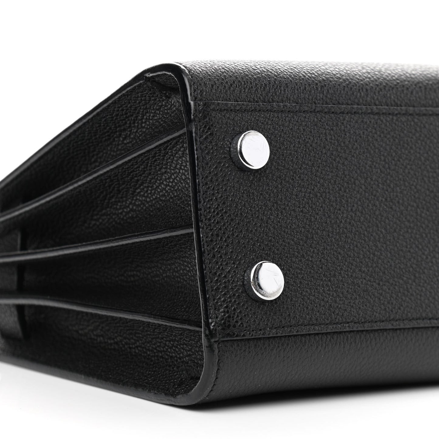 Grained Calfskin Nano Sac De Jour Black