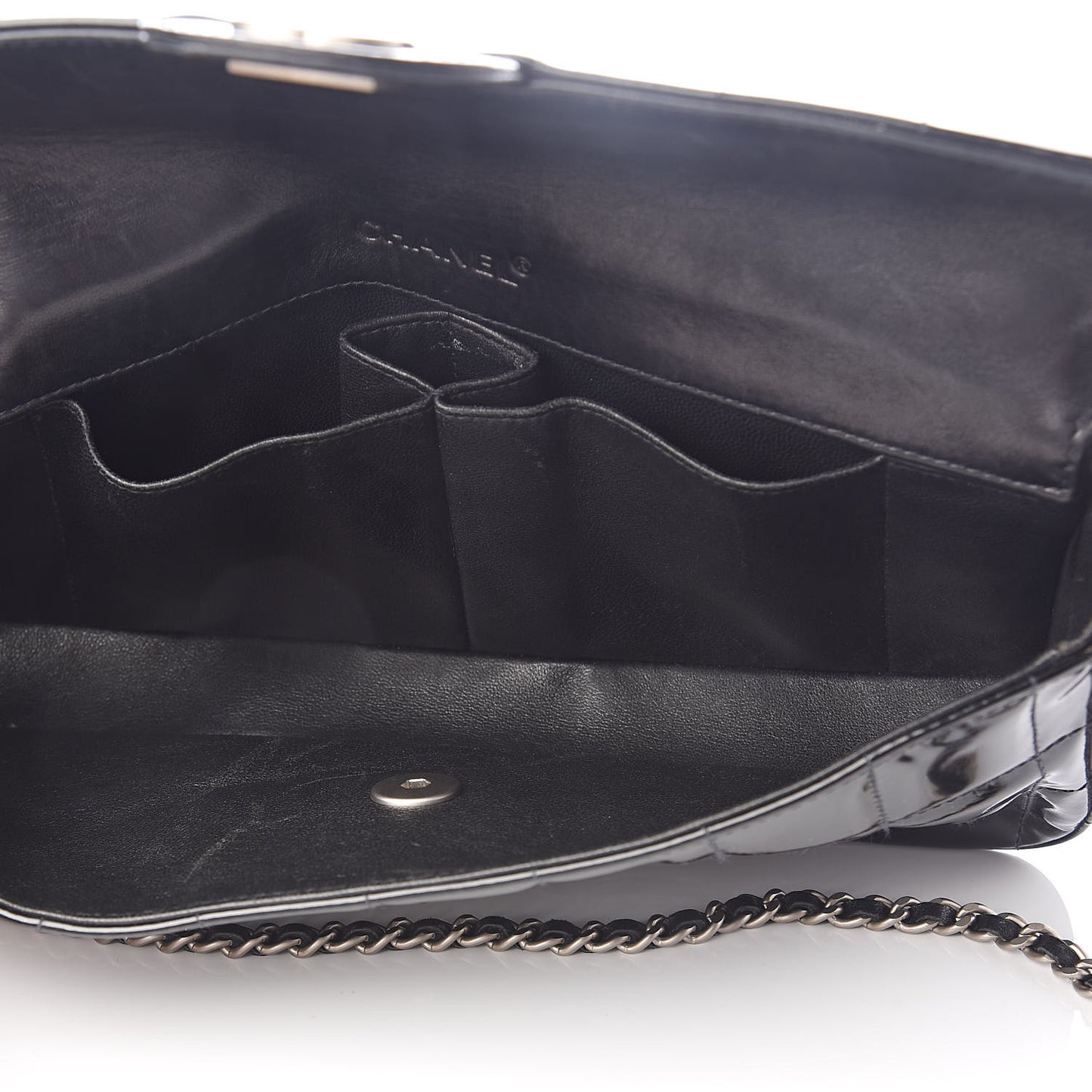 Patent East West Chocolate Bar Flap Black