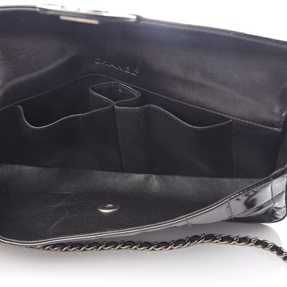 Chanel Patent East West Chocolate Bar Flap Black 5 of 10