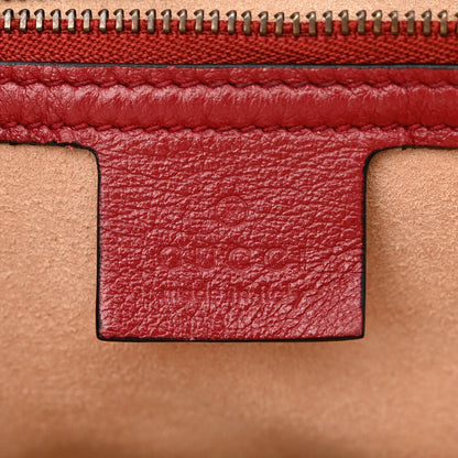 Gucci Vintage Effect Calfskin Matelasse Diagonal Large Torchon GG Marmont Shoulder Bag Black Romantic Cherry 6 of 12