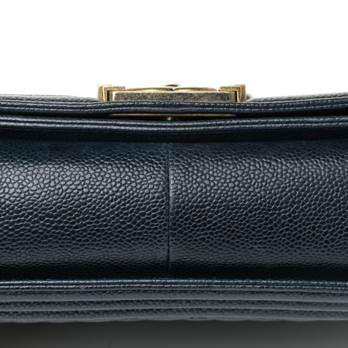 Caviar Quilted Large Boy Flap Blue