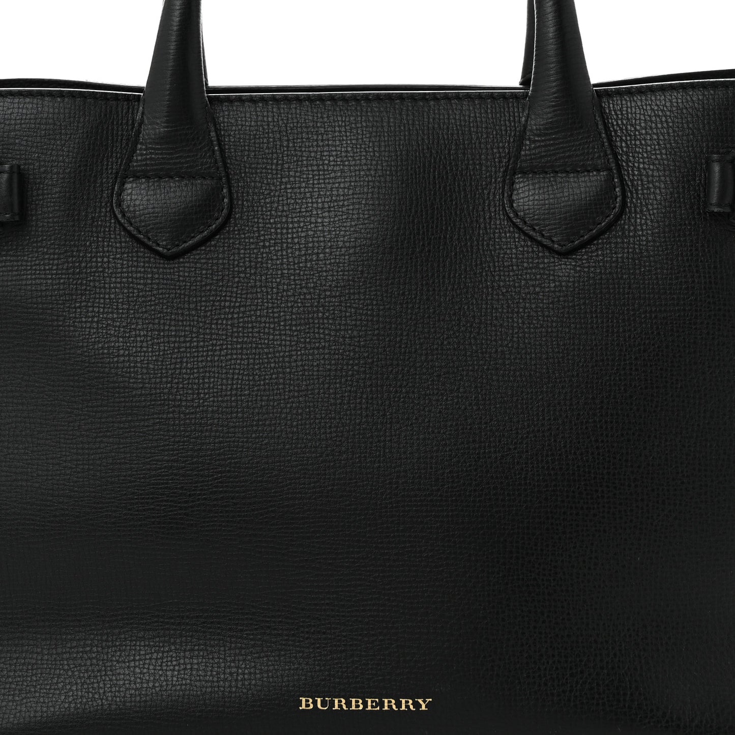 Derby Calfskin House Check Medium Banner Tote Black