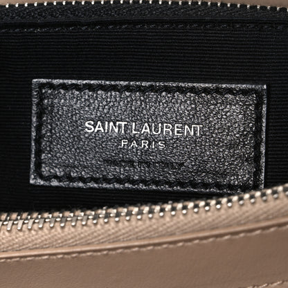 Saint Laurent Calfskin Y Quilted Monogram Medium Loulou Chain Satchel Nude Powder 5 of 12