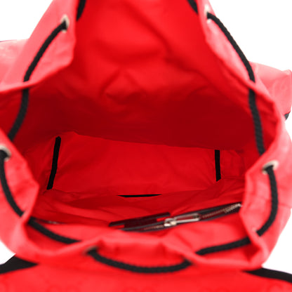 Gucci X 100 THIEVES Econyl Nylon Monogram Off The Grid Utility Pocket Backpack Red Black 4 of 9