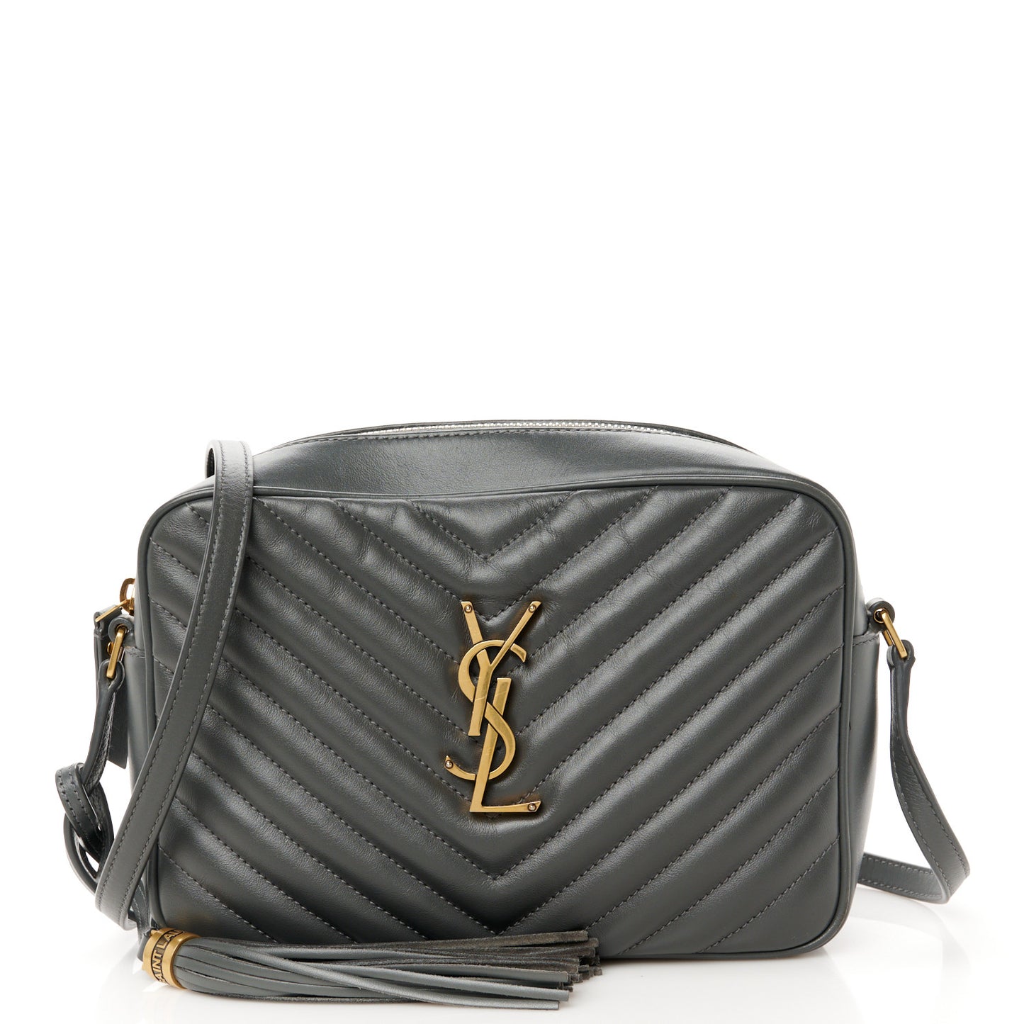 Calfskin Matelasse Monogram Lou Camera Bag Dark Smog