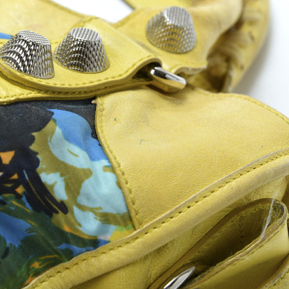 Balenciaga Agneau Canvas Floral Giant 21 Silver Hardware City Bouton D or 7 of 15