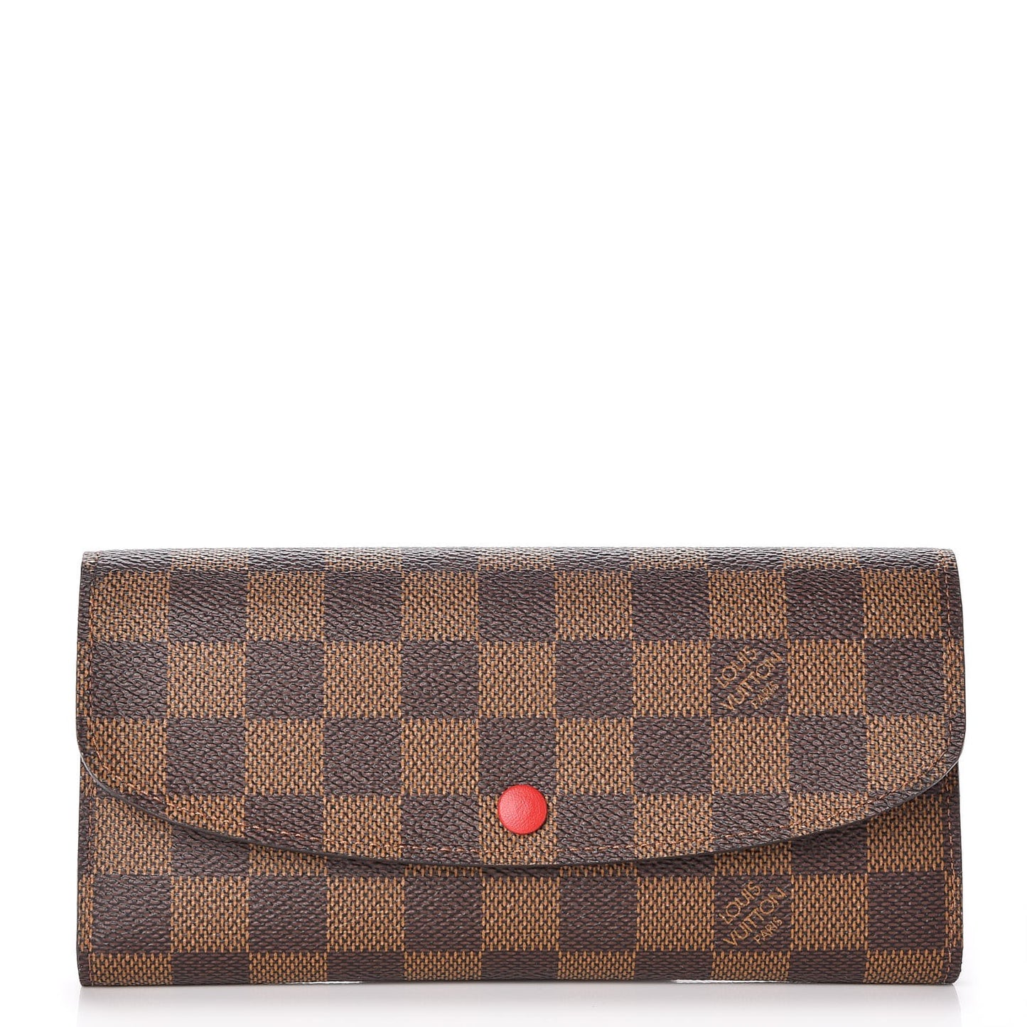 Damier Ebene Emilie Wallet Red