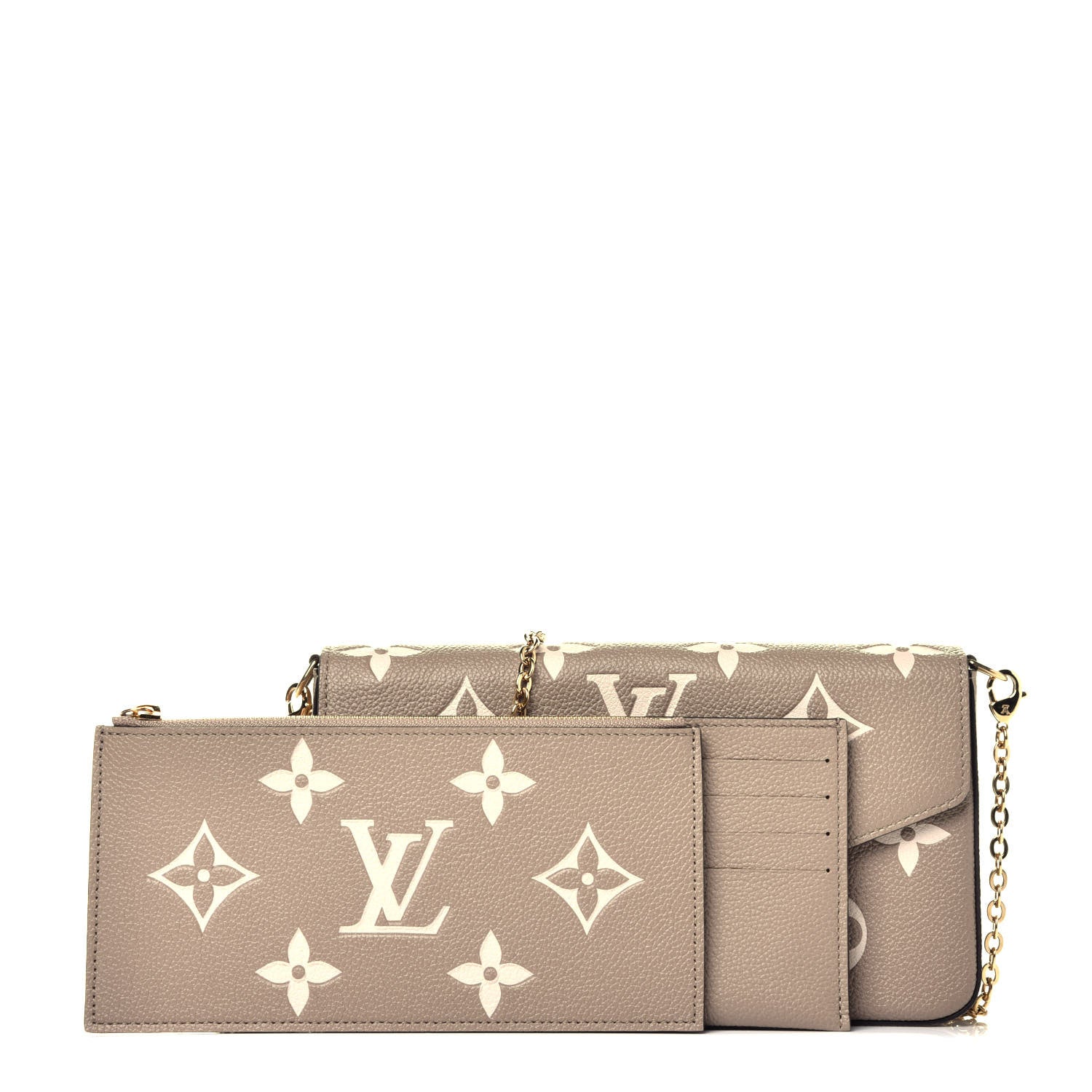 Louis Vuitton Empreinte Monogram Giant Felicie Pochette Tourterelle Creme 6 of 21