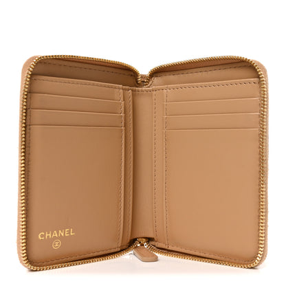 Chanel Caviar Quilted CC Flap Card Holder Beige 5 of 9