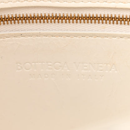 Bottega Veneta Calfskin Intreccio Plisse Cassette Crossbody Bag White 6 of 15