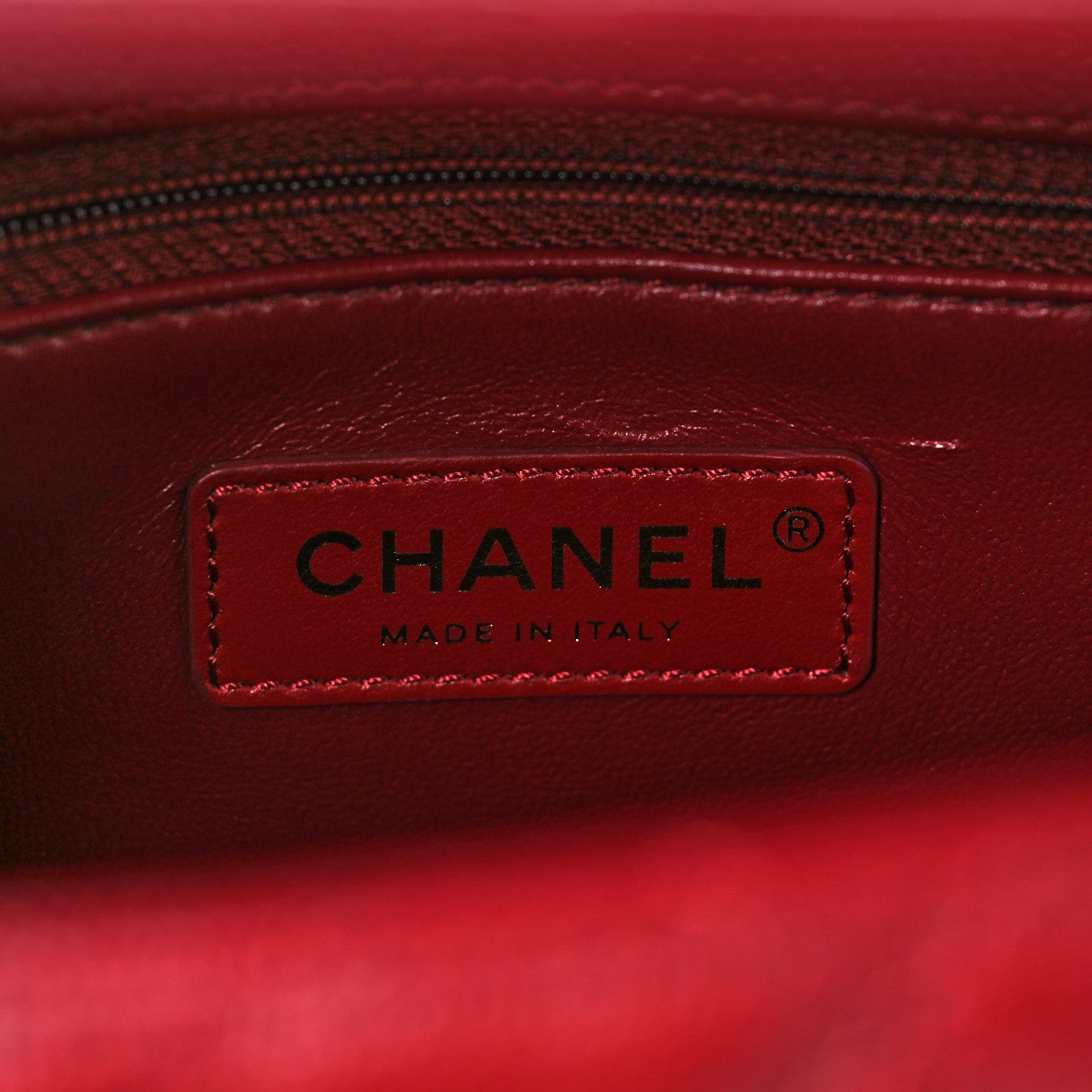 Chanel Caviar Lizard Embossed Quilted Small Coco Handle Flap Burgundy 6 of 9