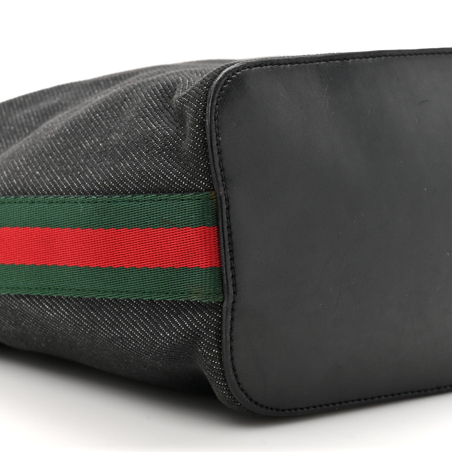 Gucci Denim Web Medium Hobo Black 10 of 13