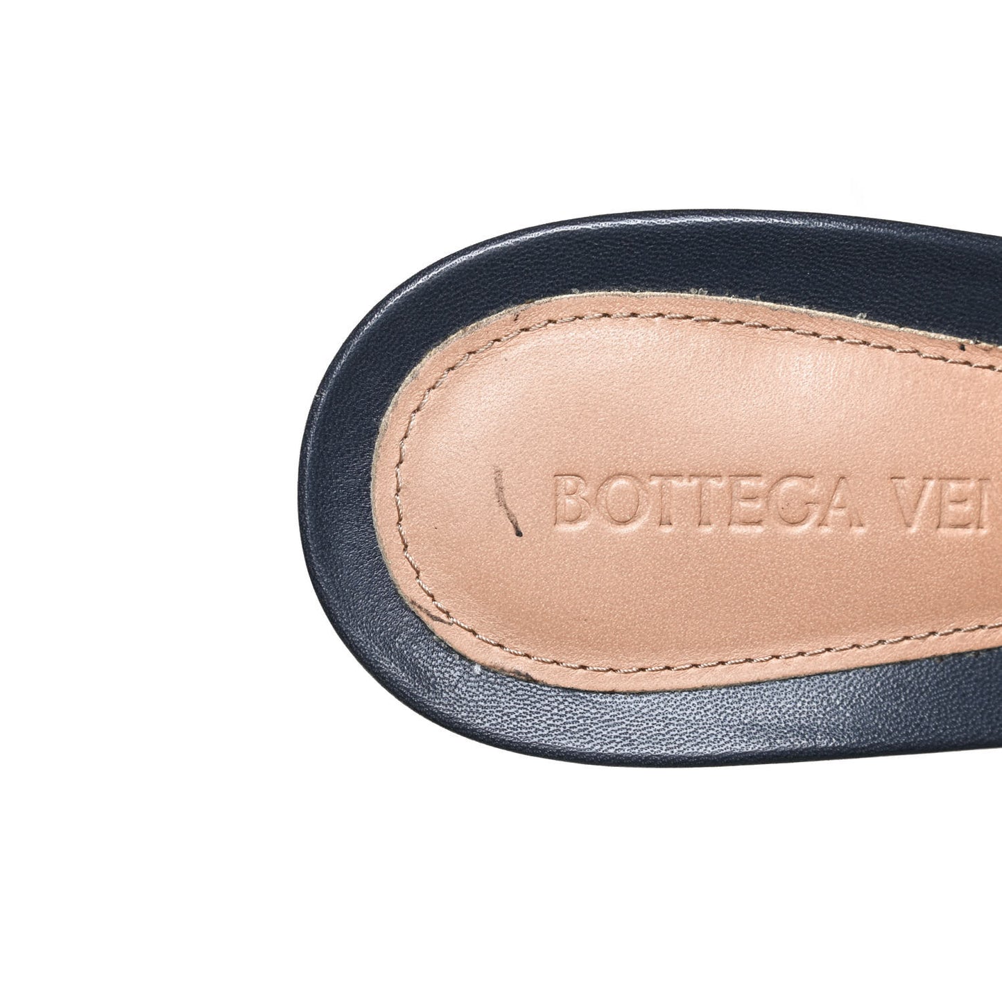 Lambskin Stretch Mule Sandals 38.5 Light Graphite