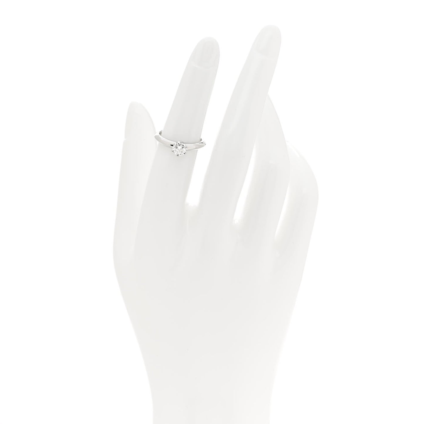 Platinum Diamond .49ct Solitaire Engagement Ring 49 5