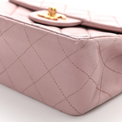 Chanel Lambskin Quilted Mini Square Flap Bag Light Pink 10 of 12