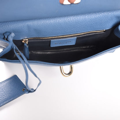 Balenciaga Grained Calfskin Tube L Clutch Bleu 6 of 8