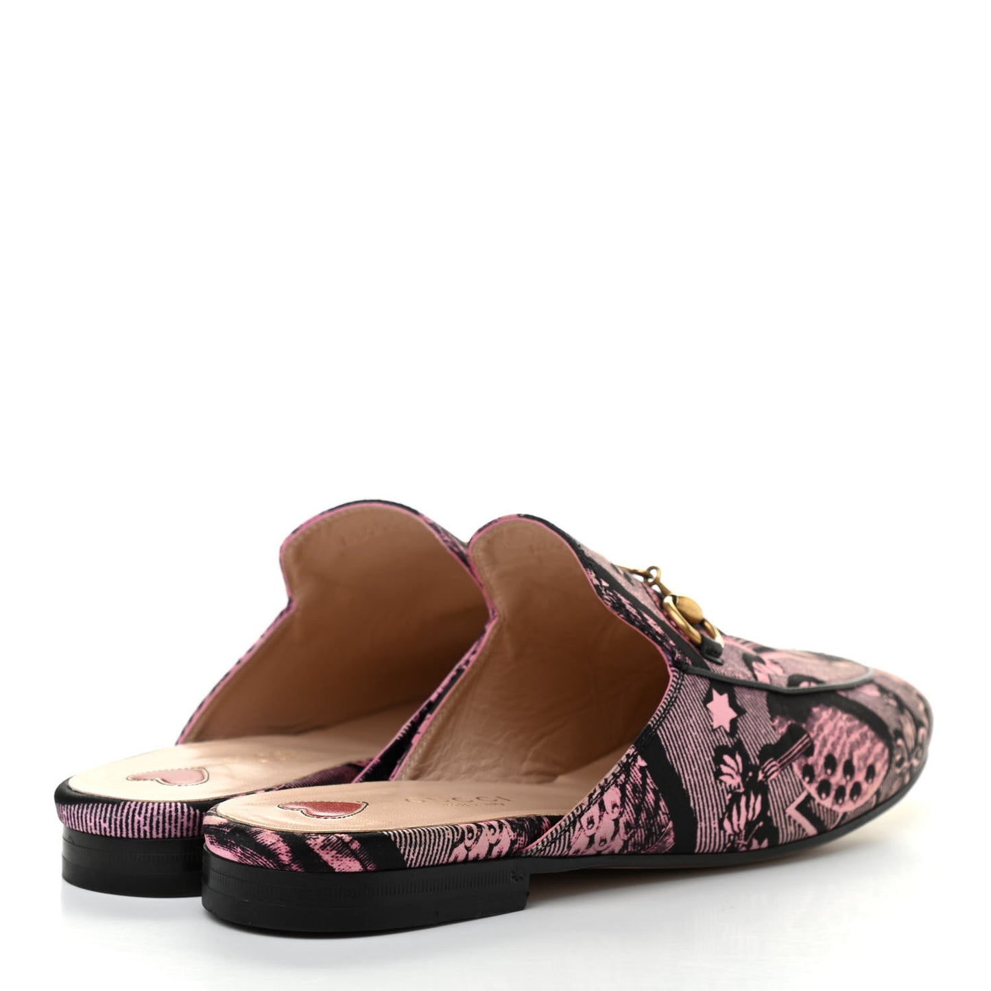 Silk Satin Saint Romain Womens Princetown Slippers 36 Pink Black