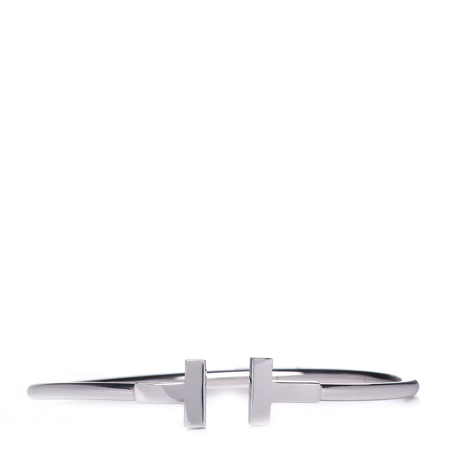 18K White Gold T Wire Bracelet