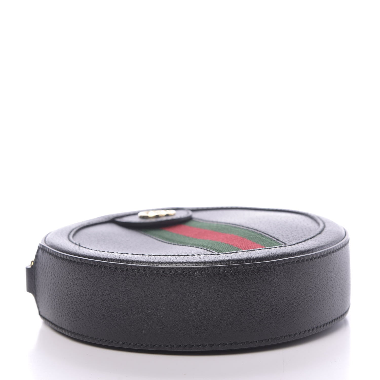 Gucci Grained Calfskin Web Mini Ophidia Round Shoulder Bag Black 4 of 10