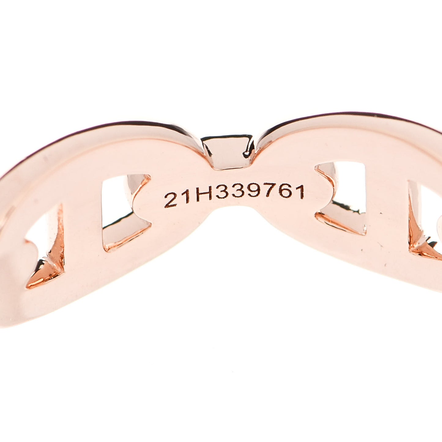 18K Rose Gold PM Chaine D'Ancre Enchainee Ring 51 5.75