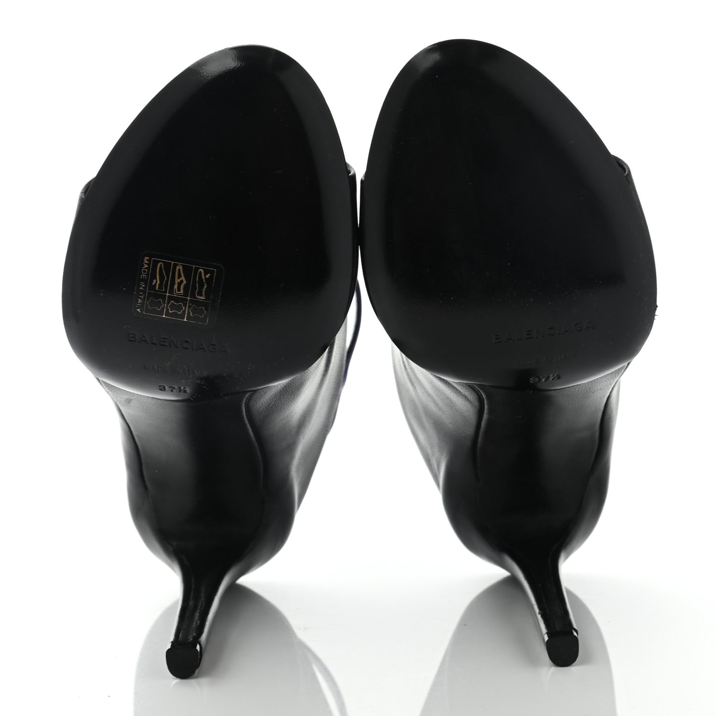Lambskin Open Toe Glove Sandal 37.5 Black Purple