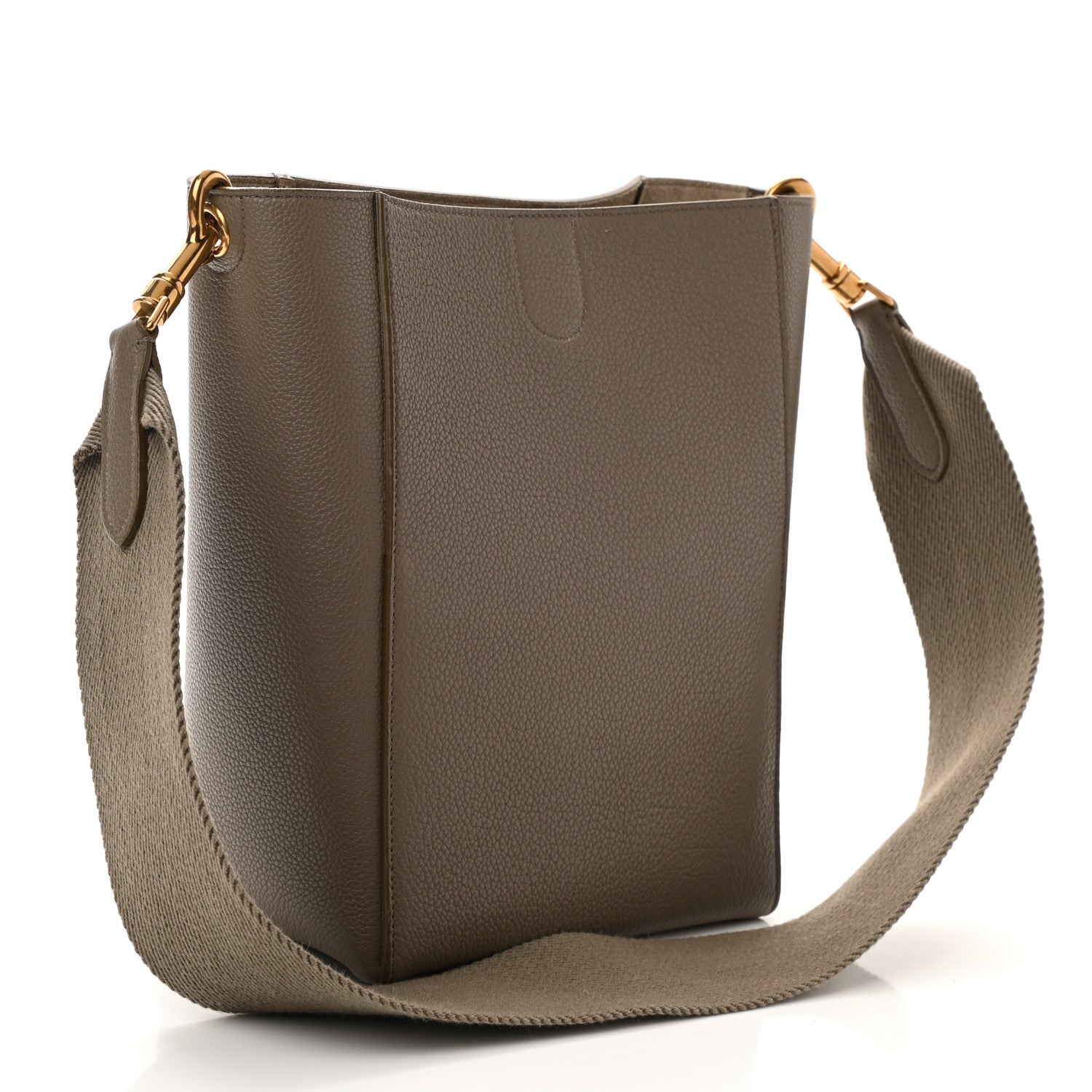 Celine Soft Grained Calfskin Small Sangle Bucket Bag Taupe 3 of 9