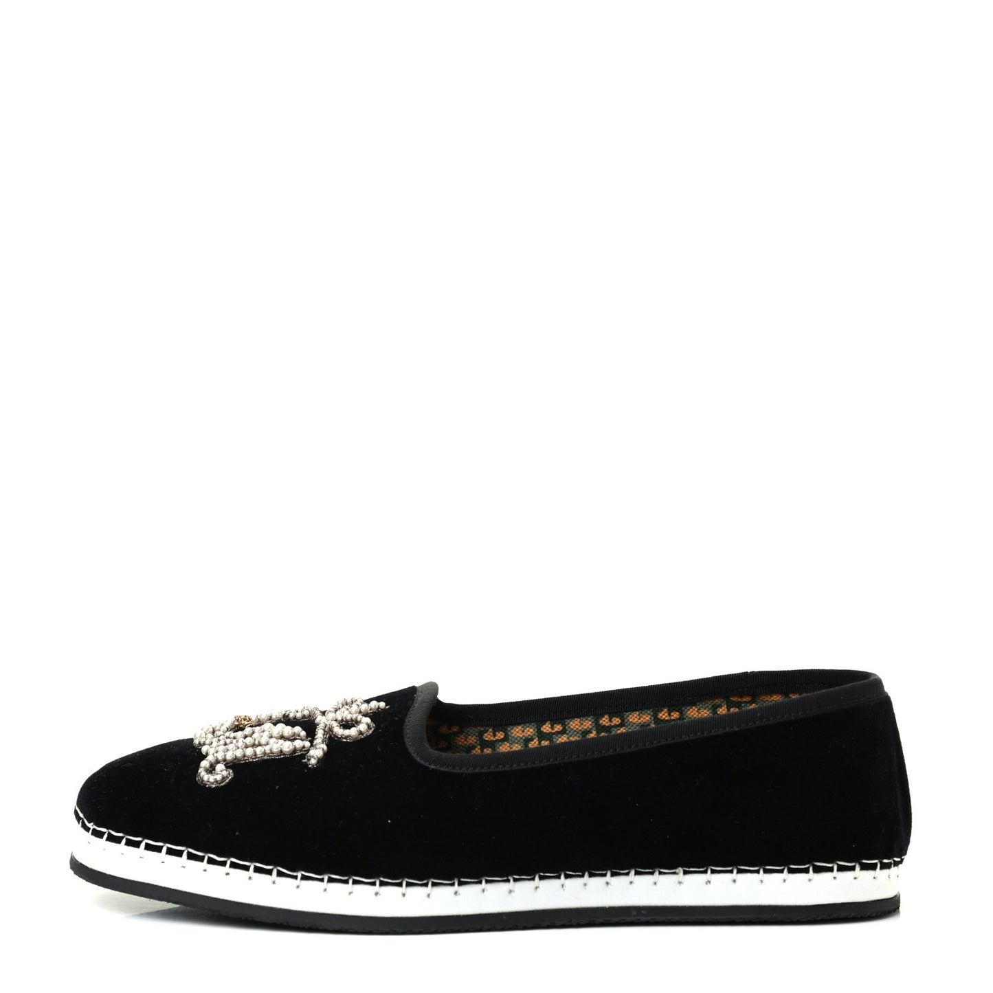 Velluto Marmara Pearl Embellished Mens Loafers 6.5 Black